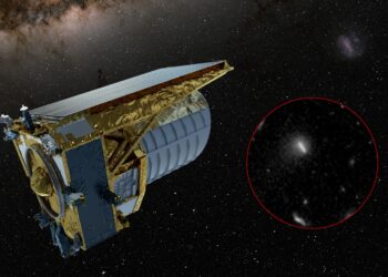 El telescopio espacial Euclid observaba galaxias lejanas para estudiar la materia oscura cuando descubrió al cometa C/2026 S1. Crédito: Agencia Espacial Europea (ESA).