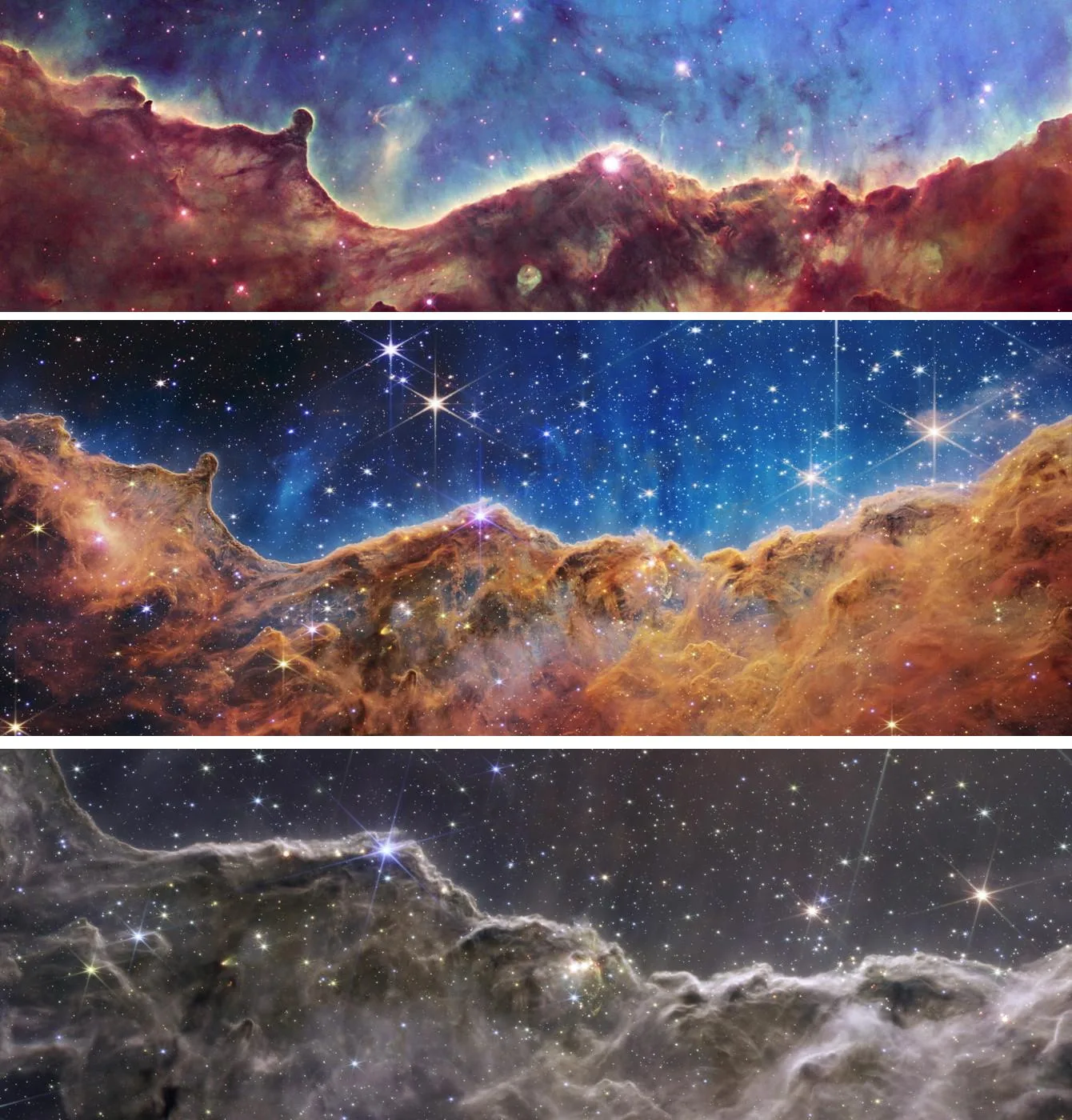 Hubble y James Webb fotografiaron una nebulosa a 7.500 años luz y revelaron lo que se oculta detrás de sus nubes de polvo.
