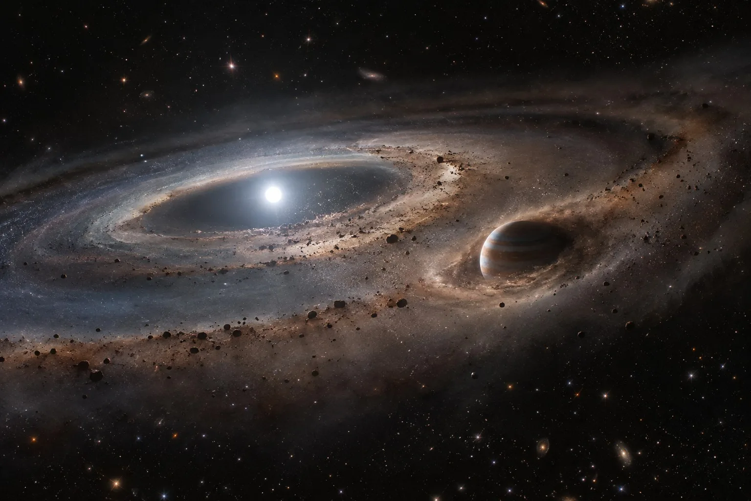 Astrónomos encontraron un “planeta Fénix” que nació de las cenizas de una estrella muerta.