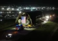 El primer Starship en regresar a su sitio de lanzamiento, el viaje del Ship 40 lo llevó a través del aire, el espacio y el mar. Crédito: SpaceX