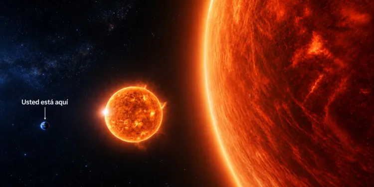 Así de pequeños somos y así de grande es el universo observable: 93.000 millones de años luz de diámetro.