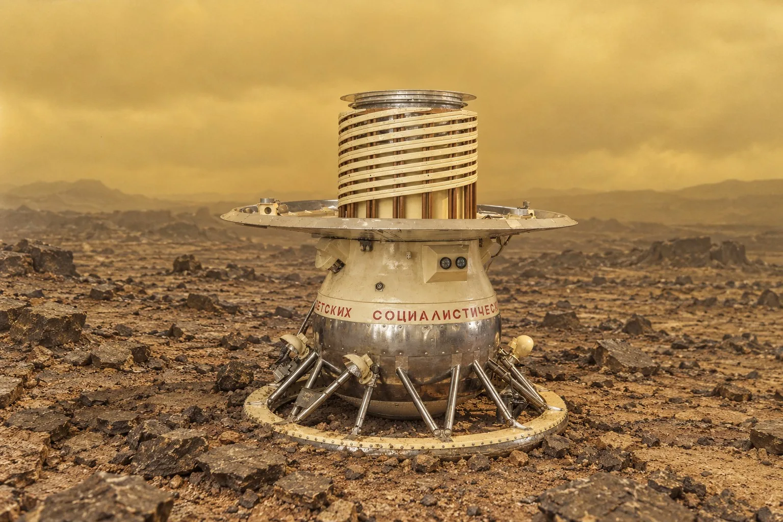 Las primeras imágenes desde la superficie de Venus las tomó la URSS: hace 51 años, Venera 9 fotografiaba el planeta a 470 °C y a 90 veces la presión terrestre.